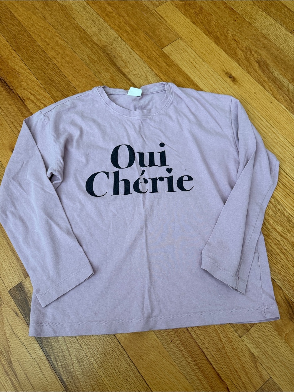Oui Chérie Pink Graphic Kids Long-Sleeve Top